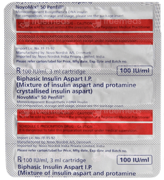 Novomix 50 Penfill 3Ml Pack Of 5 Injections