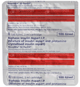 Novomix 50 Penfill 3Ml Pack Of 5 Injections