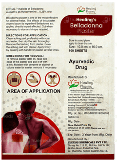 Healings Belladonna Plaster Pack Of 10