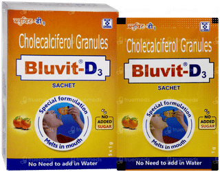 Bluvit D3 Orange Flavour No Added Sugar Sachet 1gm