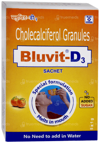 Bluvit D3 Orange Flavour No Added Sugar Sachet 1gm