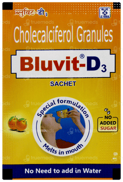 Bluvit D3 Orange Flavour No Added Sugar Sachet 1gm