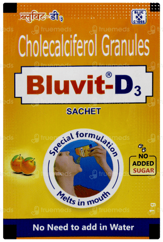 Bluvit D3 Orange Flavour No Added Sugar Sachet 1gm