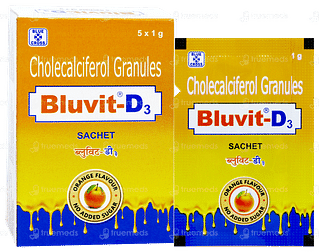 Bluvit D3 Orange Flavour No Added Sugar Granules 1gm