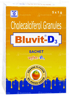 Bluvit D3 Orange Flavour No Added Sugar Sachet 1gm
