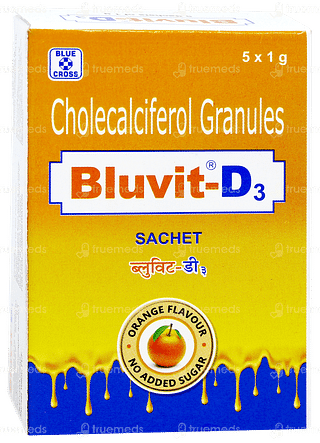 Bluvit D3 Orange Flavour No Added Sugar Granules 1gm