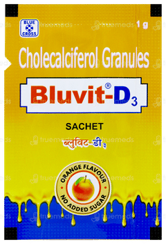 Bluvit D3 Orange Flavour No Added Sugar Sachet 1gm