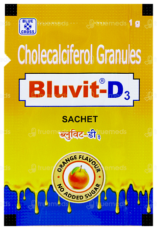 Bluvit D3 Orange Flavour No Added Sugar Granules 1gm