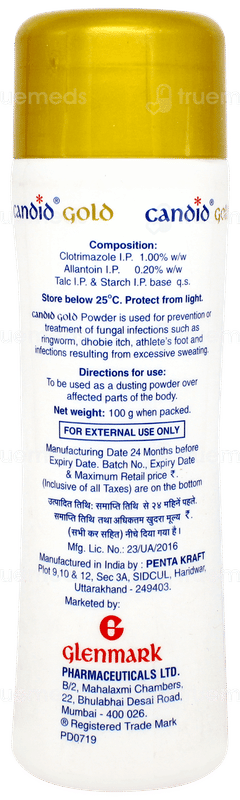 Candid Gold Dusting Powder 100gm Candid Gold Dusting Powder 100gm