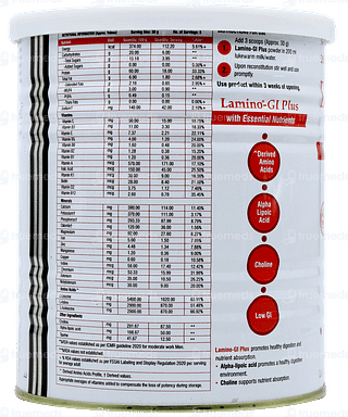 Lamino Gi Plus Vanilla Flavour Powder 200 GM