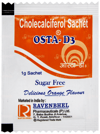 Osta D3 Orange Flavour Sugar Free Sachet 1gm