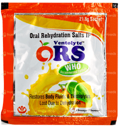 Ventolyte Ors Orange Flavour Sachet 21.8gm