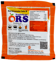 Ventolyte Ors Orange Flavour Sachet 21.8gm
