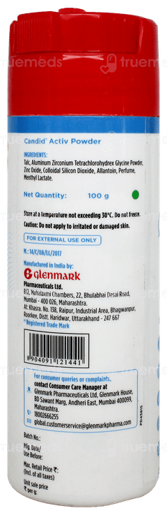 Candid Activ Sweat Control Talc 100Gm
