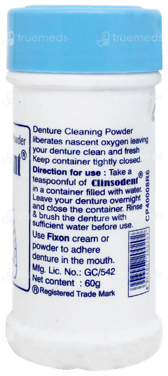 Clinsodent Denture Cleaning Powder 60gm