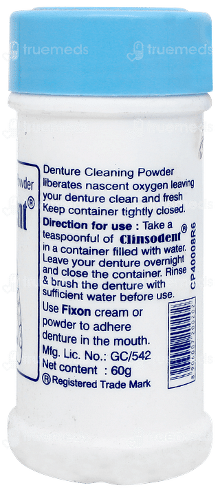 Clinsodent Denture Cleaning Powder 60gm