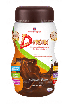D Protin Chocolate Flavour No Added Sugar Powder 500gm