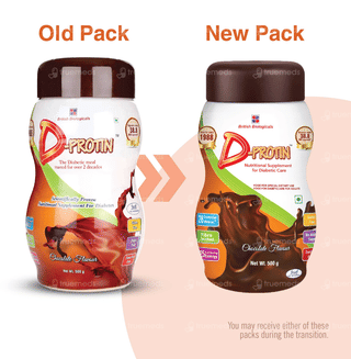 D Protin Chocolate Flavour No Added Sugar Powder 500gm