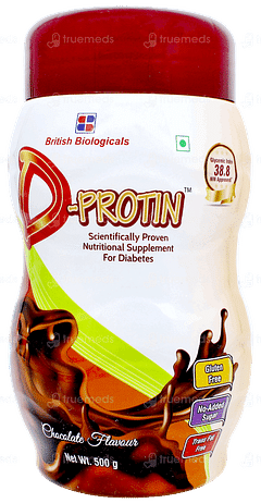 D Protin Chocolate Flavour No Added Sugar Powder 500gm D Protin Chocolate Flavour No Added Sugar Powder 500gm