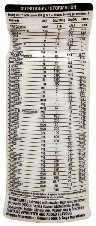D Protin Vanilla Flavour Sugar Free Powder 200Gm
