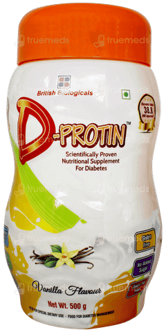 D Protin Vanilla Flavour Sugar Free Powder 500gm