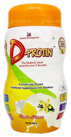 D Protin Vanilla Flavour Sugar Free Powder 500gm D Protin Vanilla Flavour Sugar Free Powder 500gm