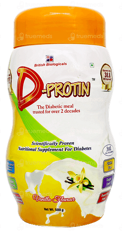 D Protin Vanilla Sugar Free Powder 500 GM