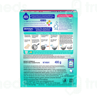 Dexolac 1 Upto 6 Months Infant Formula Refill Powder 400Gm