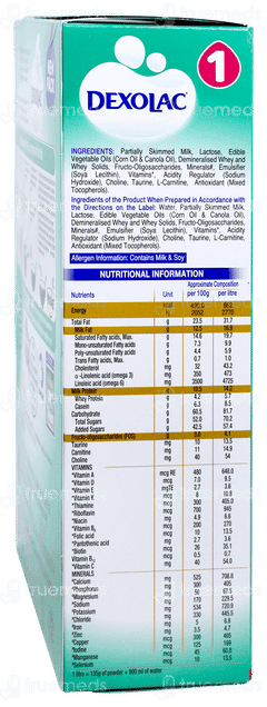 Dexolac 1 Upto 6 Months Infant Formula Refill Powder 400gm