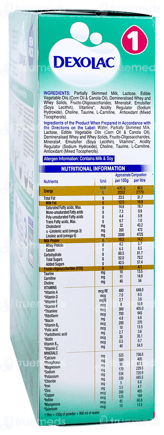 Dexolac 1 Upto 6 Months Refill Infant Formula Powder 400gm