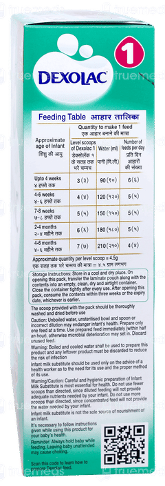 Dexolac 1 Upto 6 Months Infant Formula Refill Powder 400gm