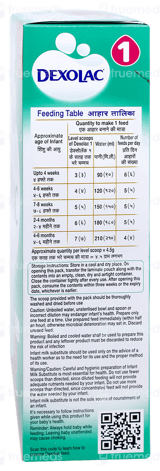 Dexolac 1 Upto 6 Months Refill Infant Formula Powder 400gm