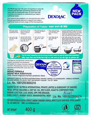 Dexolac 1 Upto 6 Months Refill Infant Formula Powder 400gm