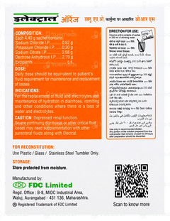 Electral Orange Flavour Powder 4.4gm