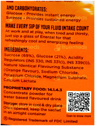 Enerzal Orange Flavour Powder 100Gm