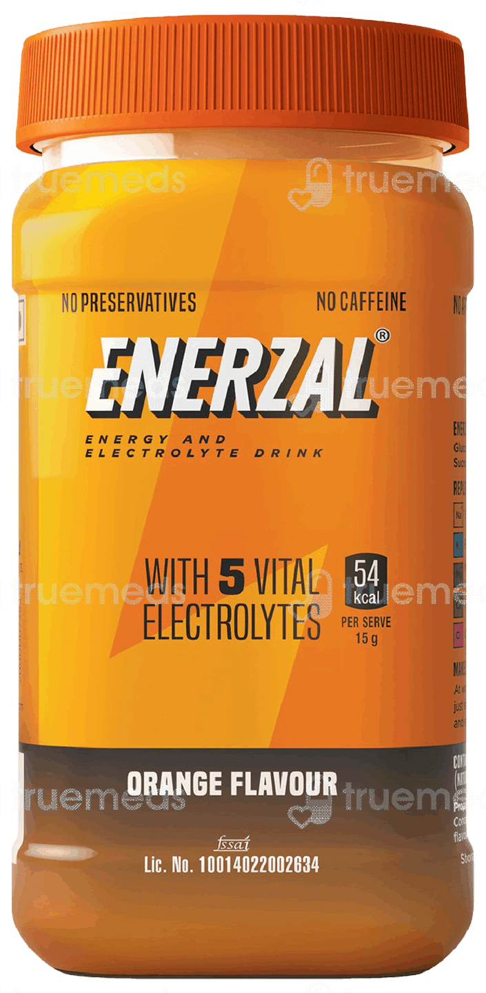 Enerzal Orange Flavour Powder Jar 500Gm