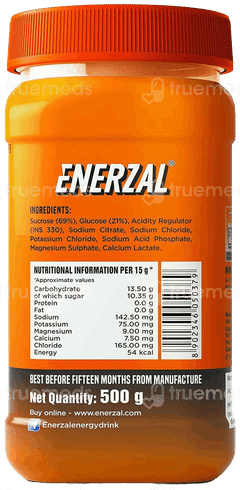 Enerzal Orange Flavour Powder Jar 500Gm