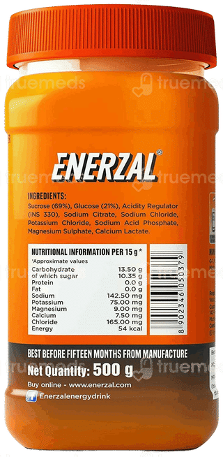 Enerzal Orange Flavour Powder Jar 500Gm