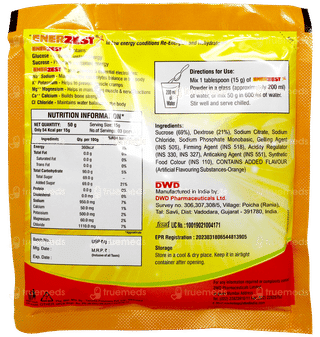 Enerzest Orange Flavour Powder 50Gm