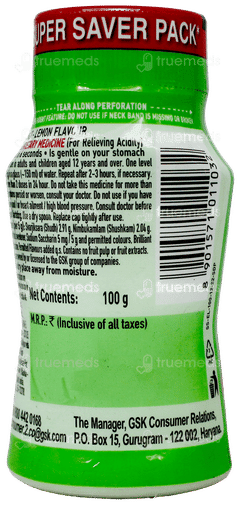 Eno Fruit Salt Lemon Flavour 100Gm