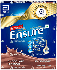 ENSURE CHOCOLATE FLAVOUR REFILL POWDER 200GM