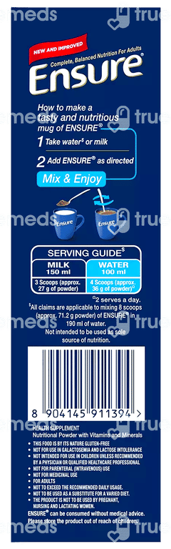 Ensure New And Improved Chocolate Flavour Refill Powder 200gm