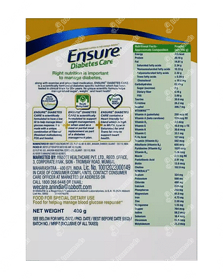 Ensure Diabetes Care Vanilla Refill Powder 400 GM