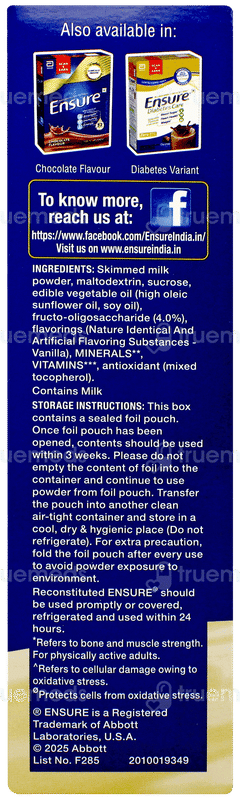Ensure Vanilla Flavour Refill Powder 200gm