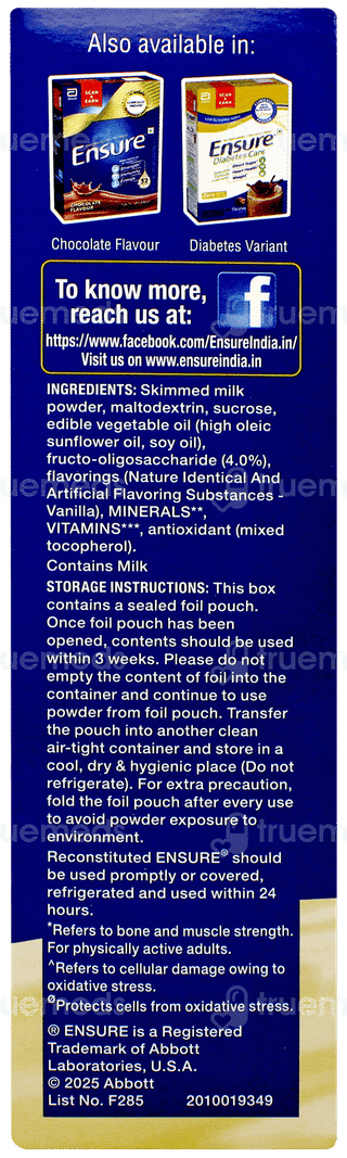 Ensure Vanilla Flavour Refill Powder 200gm