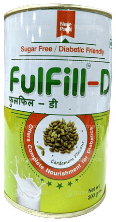 Fulfill D Cardamom Flavour Sugar Free Powder 200Gm