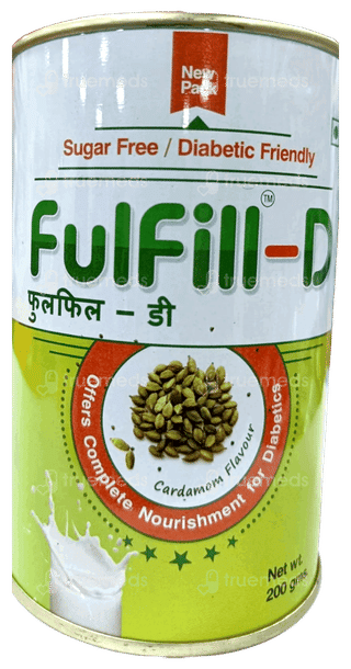 Fulfill D Cardamom Flavour Sugar Free Powder 200Gm