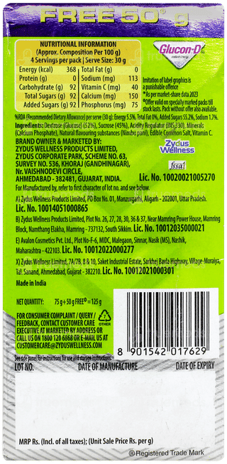 Glucon D Nimbu Pani Powder 125gm