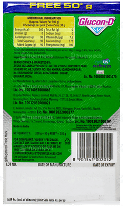 Glucon D Regular 250Gm Glucon D Regular 250Gm