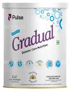 Gradual Improved Diabetic Care Vanilla Flavour Jar 400Gm Gradual Improved Diabetic Care Vanilla Flavour Jar 400Gm